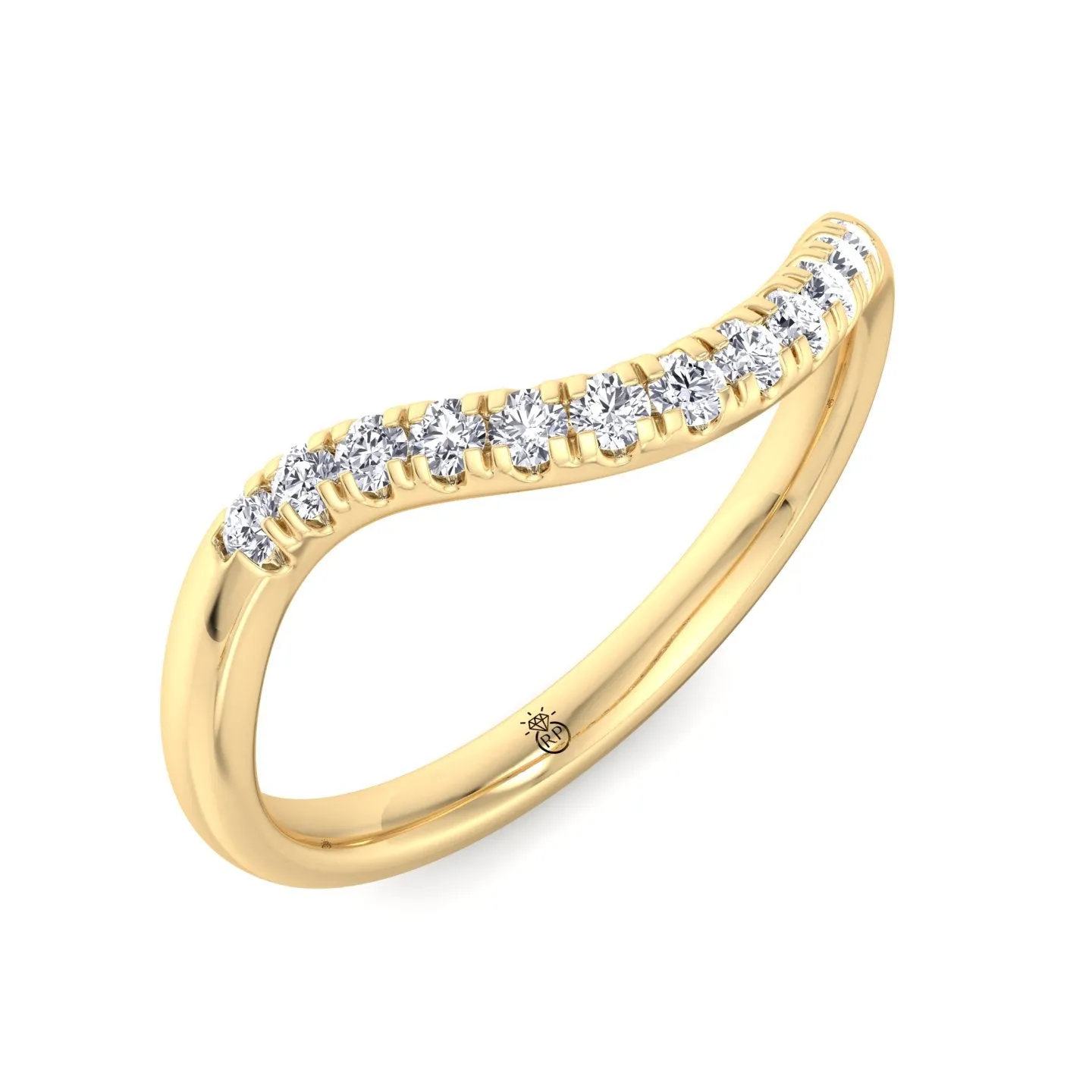 Marana - Matching Wedding Band with Curve (0.06 CT)
