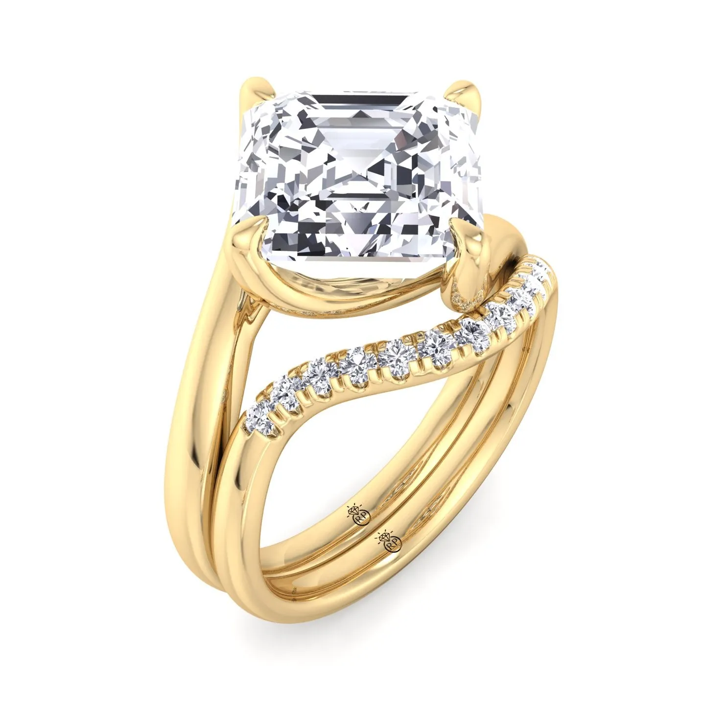 Marana - Matching Wedding Band with Curve (0.06 CT)