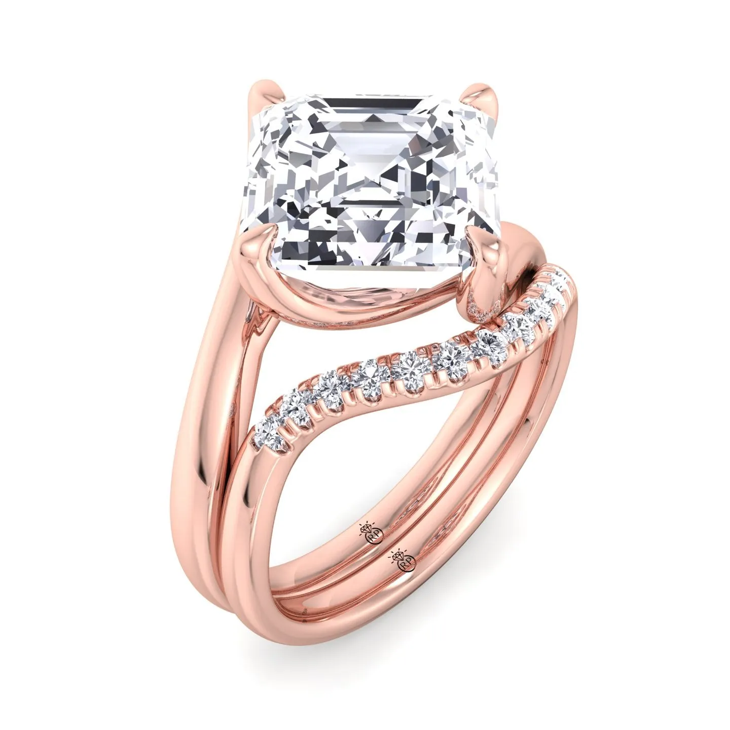 Marana - Matching Wedding Band with Curve (0.06 CT)