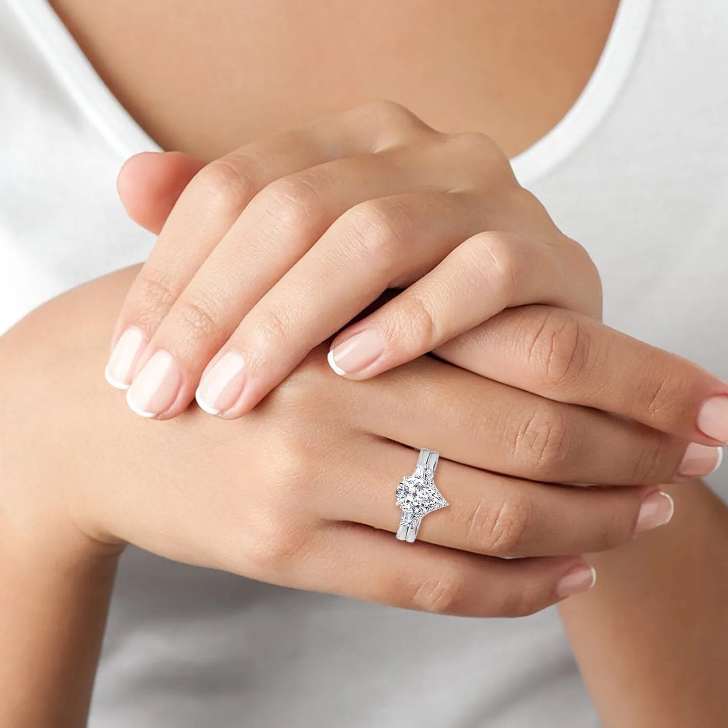 Mauritius - Matching Wedding Band with Curve (0.05 CT)
