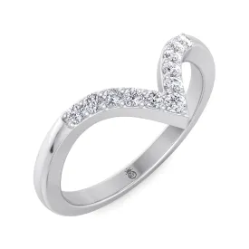 Mauritius - Matching Wedding Band with Curve (0.05 CT)