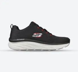 Men's Wide Fit Skechers 232364 Relaxed Fit Meerno D'lux Walker Trainers - Black/Red