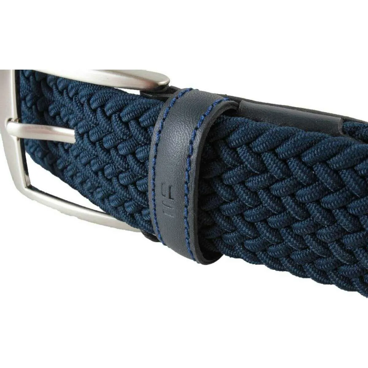 Miguel Bellido Elastic Woven Belt - Navy Blue