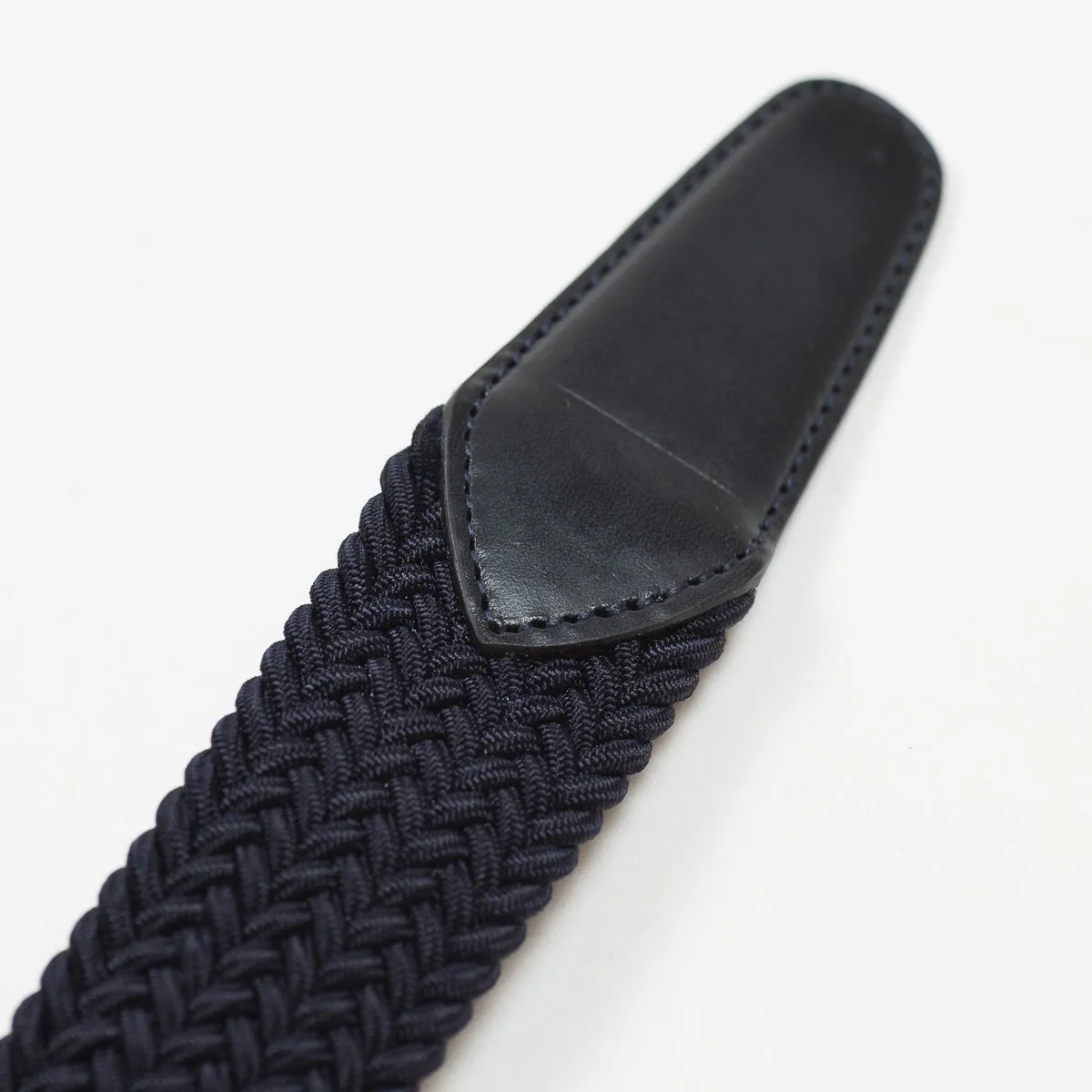 Navy "intreccio" elastic woven belt