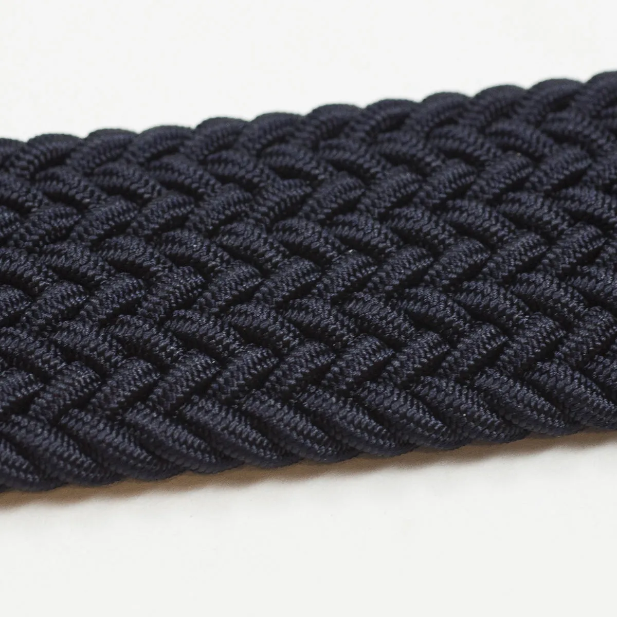 Navy "intreccio" elastic woven belt