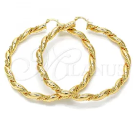 Oro Laminado Extra Large Hoop, Gold Filled Style Polished, Golden Finish, 02.170.0215.70