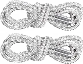PAGOW Rhinestone Glitter Ropes, Crystal Bling Bling Shiny Round Shoe Laces for Sneakers, Drawstring Cords Replacement
