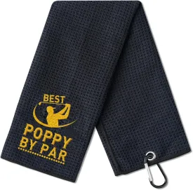 Poppy Golf Towel, Poppy Gifts on Fathers Day, 15.8 x 23.6 inches Microfiber Golf Towel for Golf Bags