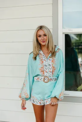 Pretty In Paisley Set - Sage/Multi