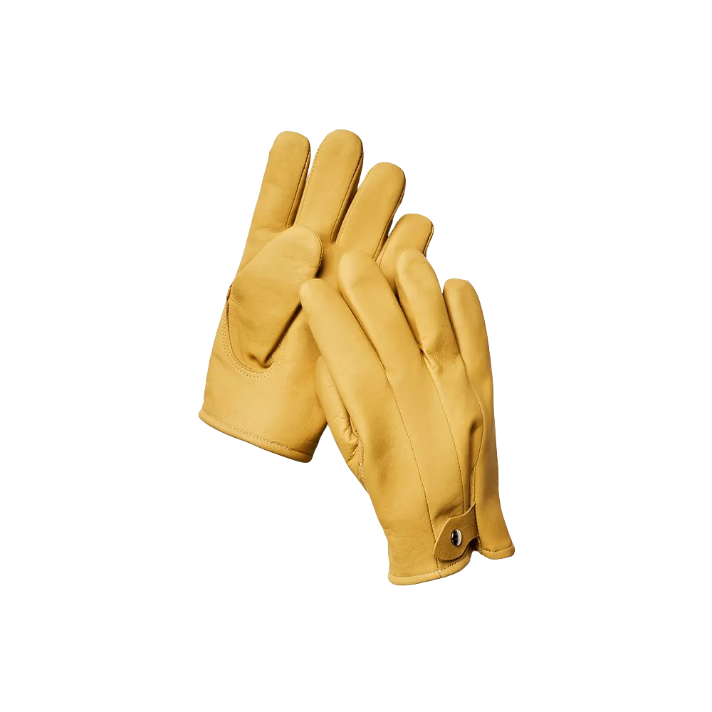 Raber 316K Men's Cotton Fleece Lined Roper's Glove – Durable, Warm Cowhide Construction with Secure Wrist Fasteners, Made in Winnipeg, Canada