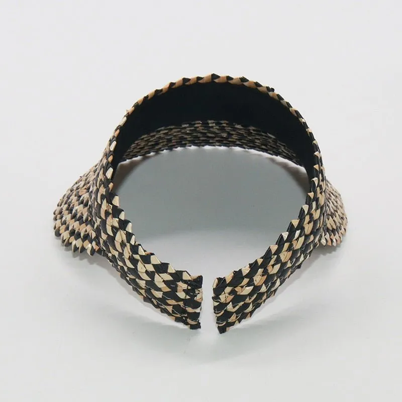 Raffia Visor: Adjustable Straw Visor
