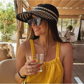 Raffia Visor: Adjustable Straw Visor