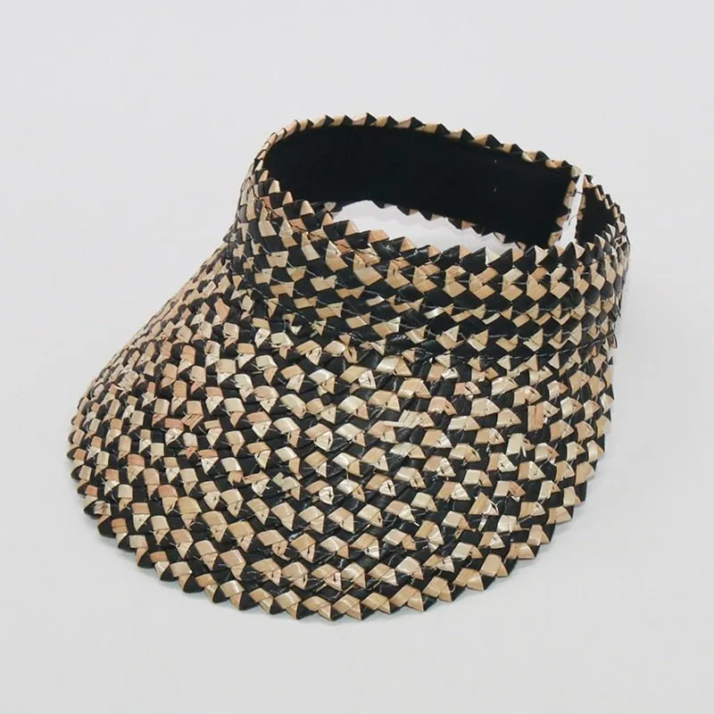 Raffia Visor: Adjustable Straw Visor