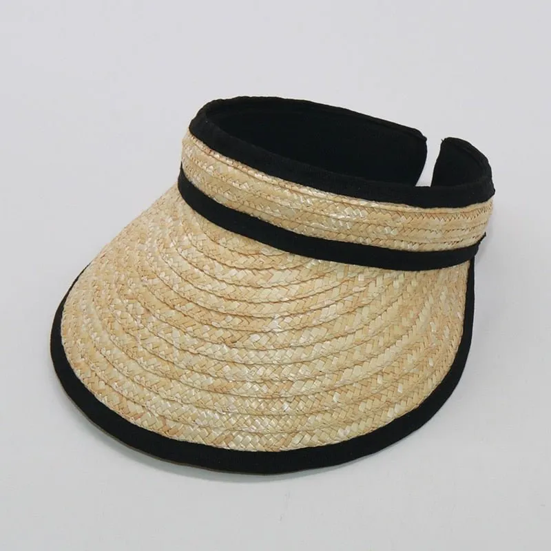 Raffia Visor: Adjustable Straw Visor
