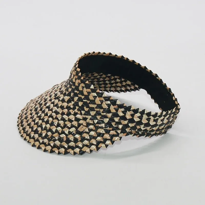 Raffia Visor: Adjustable Straw Visor