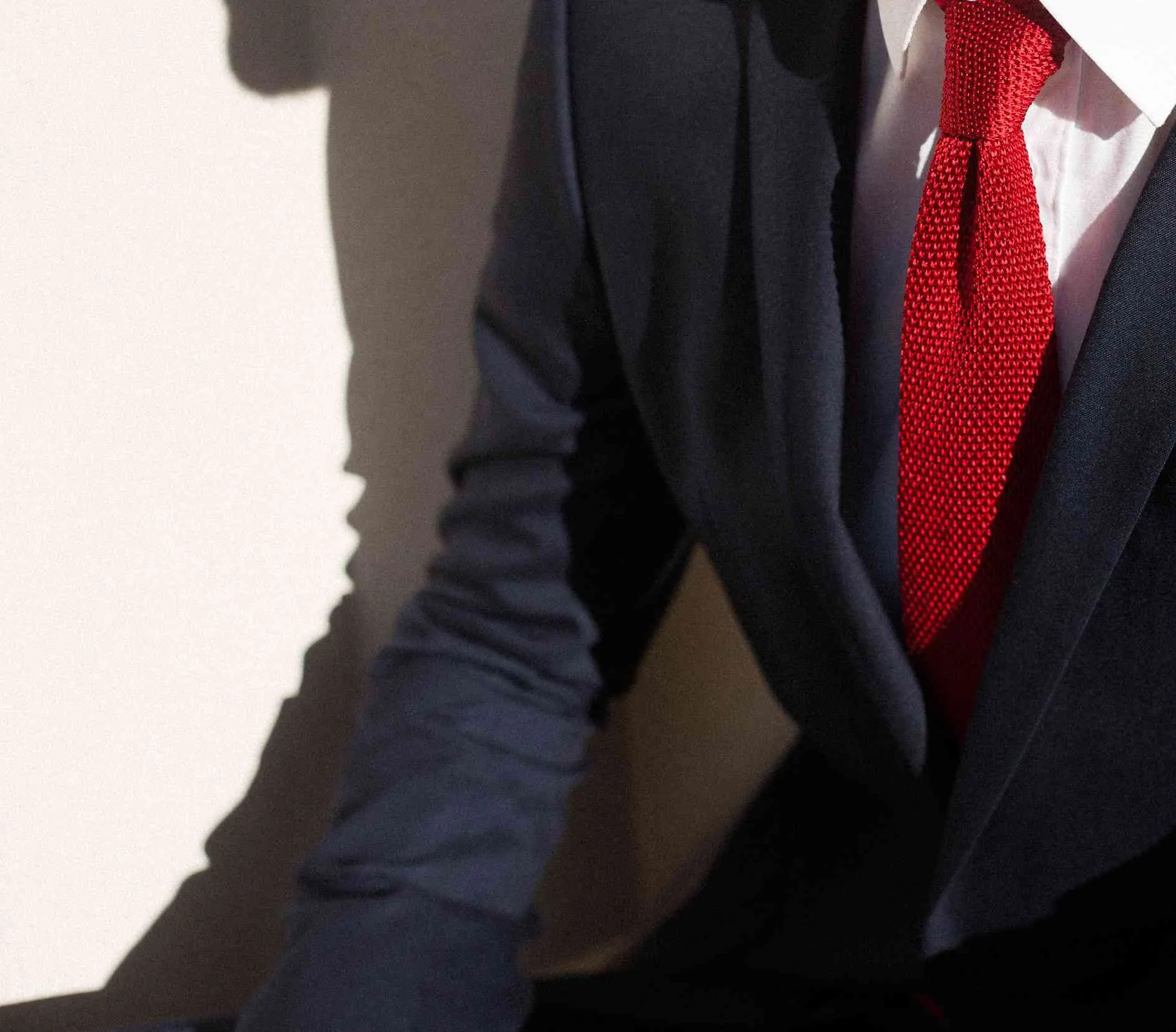 Red Knitted Silk Tie