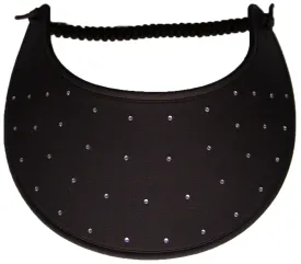 Rhinestones on Brown Sun Visor