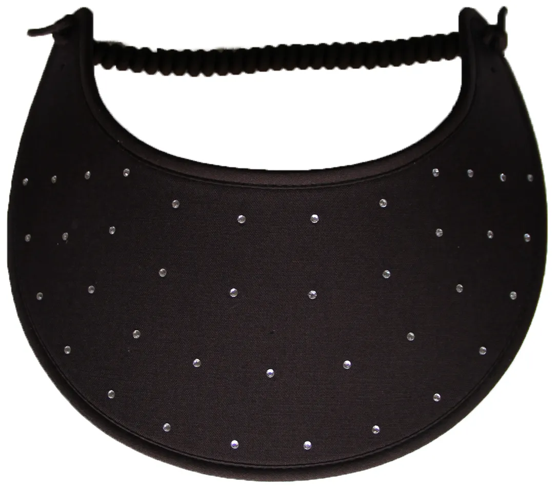Rhinestones on Brown Sun Visor