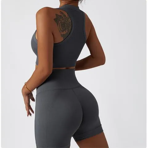Ribbed Seamless Racer Short (6inches)