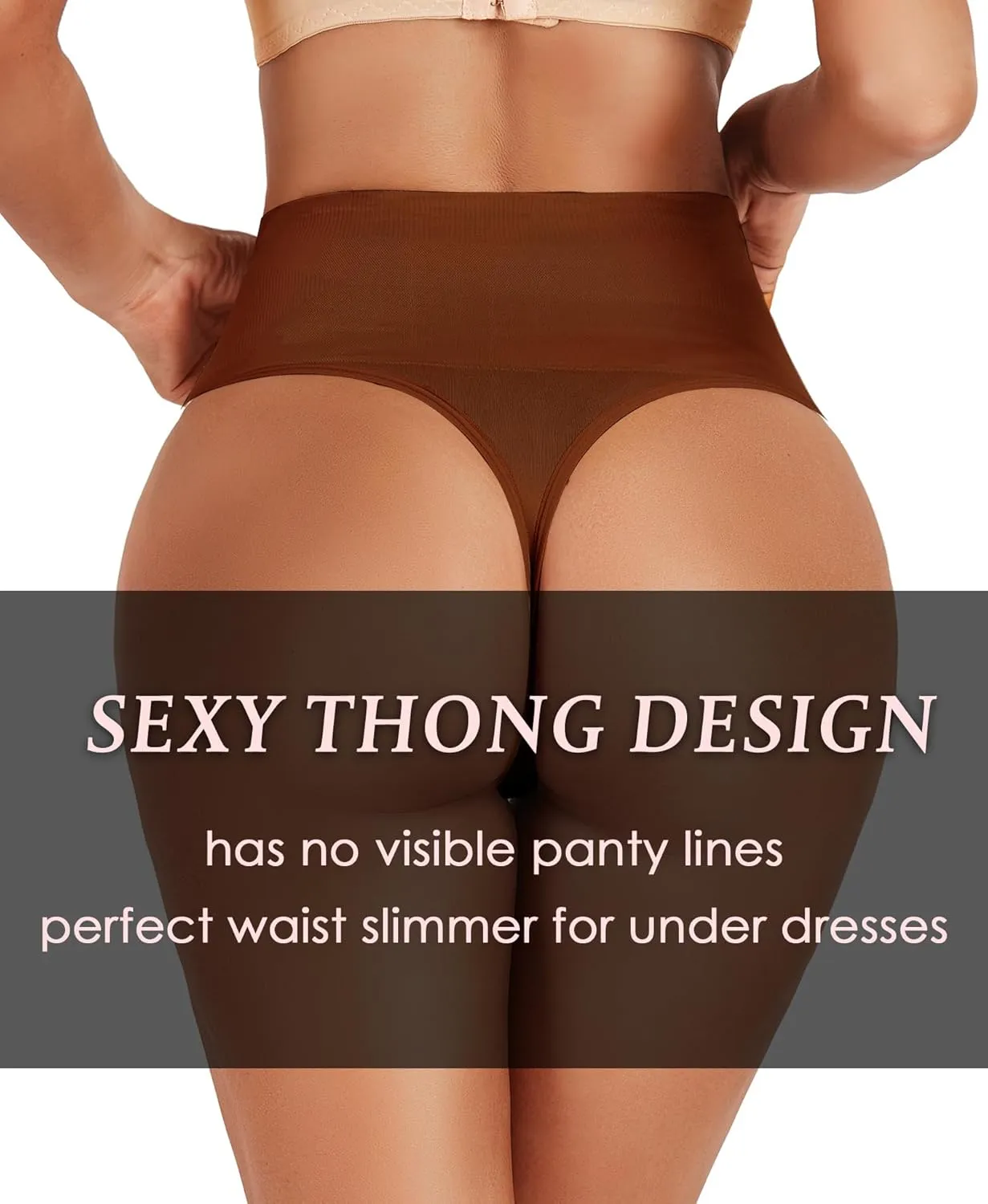 Seamless Thong Shapewear for Women Tummy Control Body Shaper Underwear Girdle High Waist Shaping Panties
