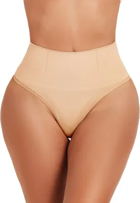 Seamless Thong Shapewear for Women Tummy Control Body Shaper Underwear Girdle High Waist Shaping Panties