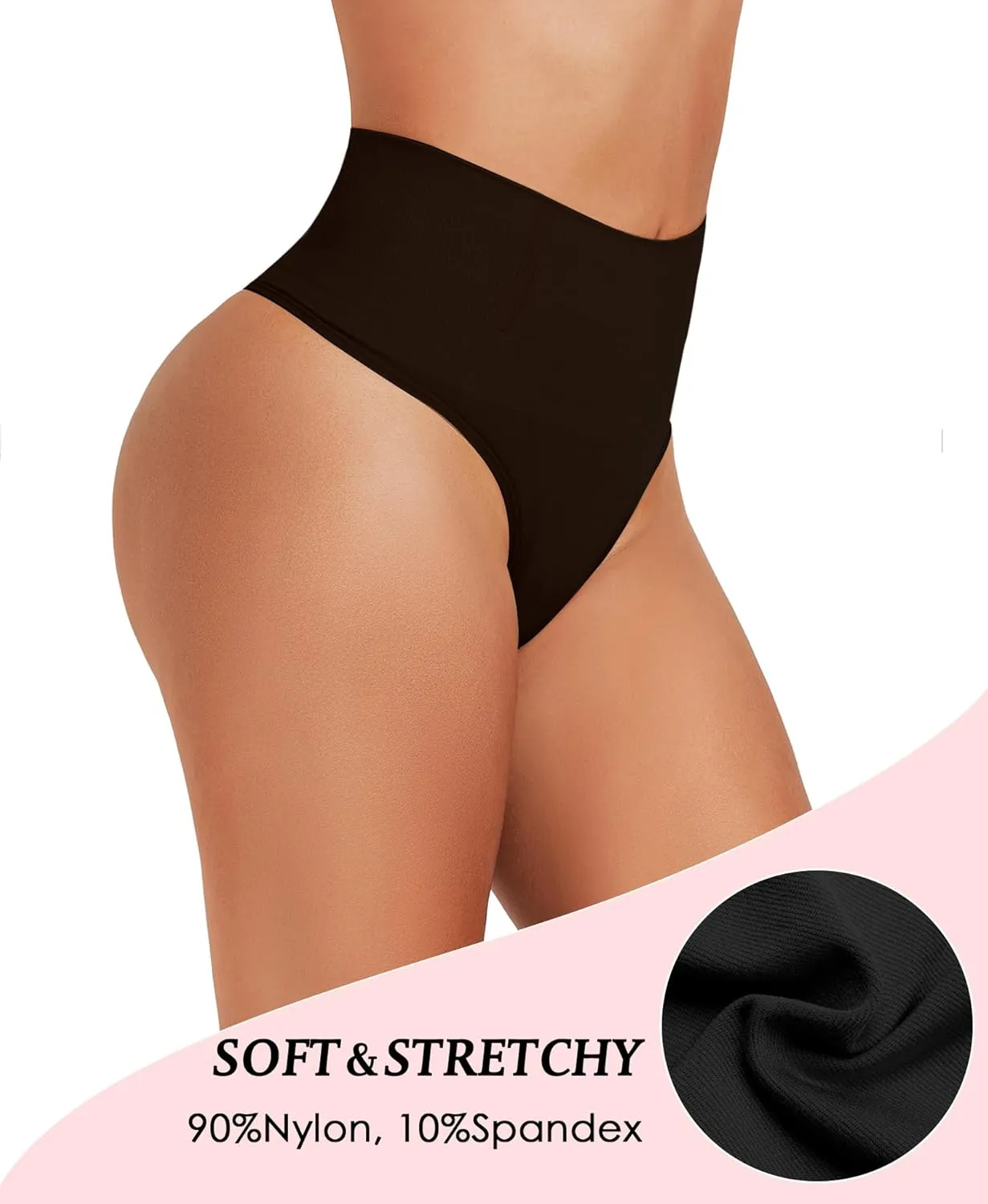 Seamless Thong Shapewear for Women Tummy Control Body Shaper Underwear Girdle High Waist Shaping Panties