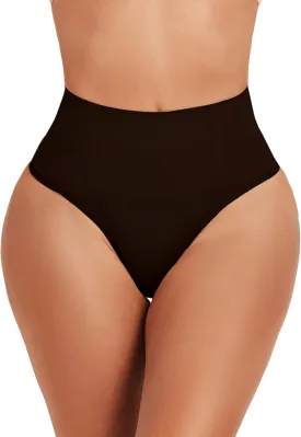Seamless Thong Shapewear for Women Tummy Control Body Shaper Underwear Girdle High Waist Shaping Panties