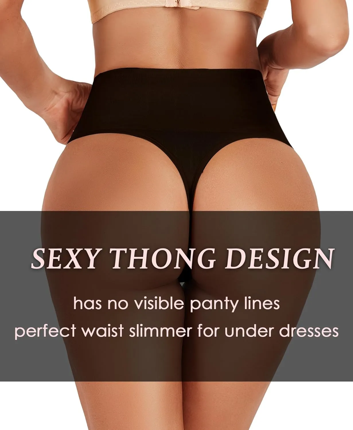 Seamless Thong Shapewear for Women Tummy Control Body Shaper Underwear Girdle High Waist Shaping Panties
