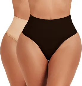 Seamless Thong Shapewear for Women Tummy Control Body Shaper Underwear Girdle High Waist Shaping Panties