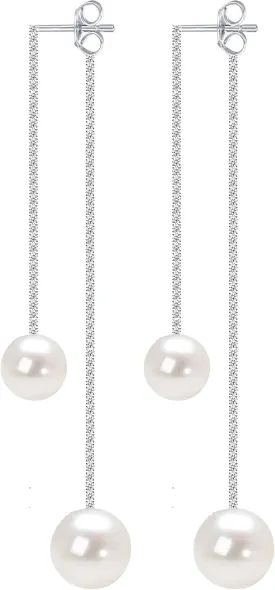 Sparkling CZ Crystal Tassel Jewelry for Women Pearl Tassel Earrings for Women Long Pearl Earrings Perfect for Bridesmaids or Bride