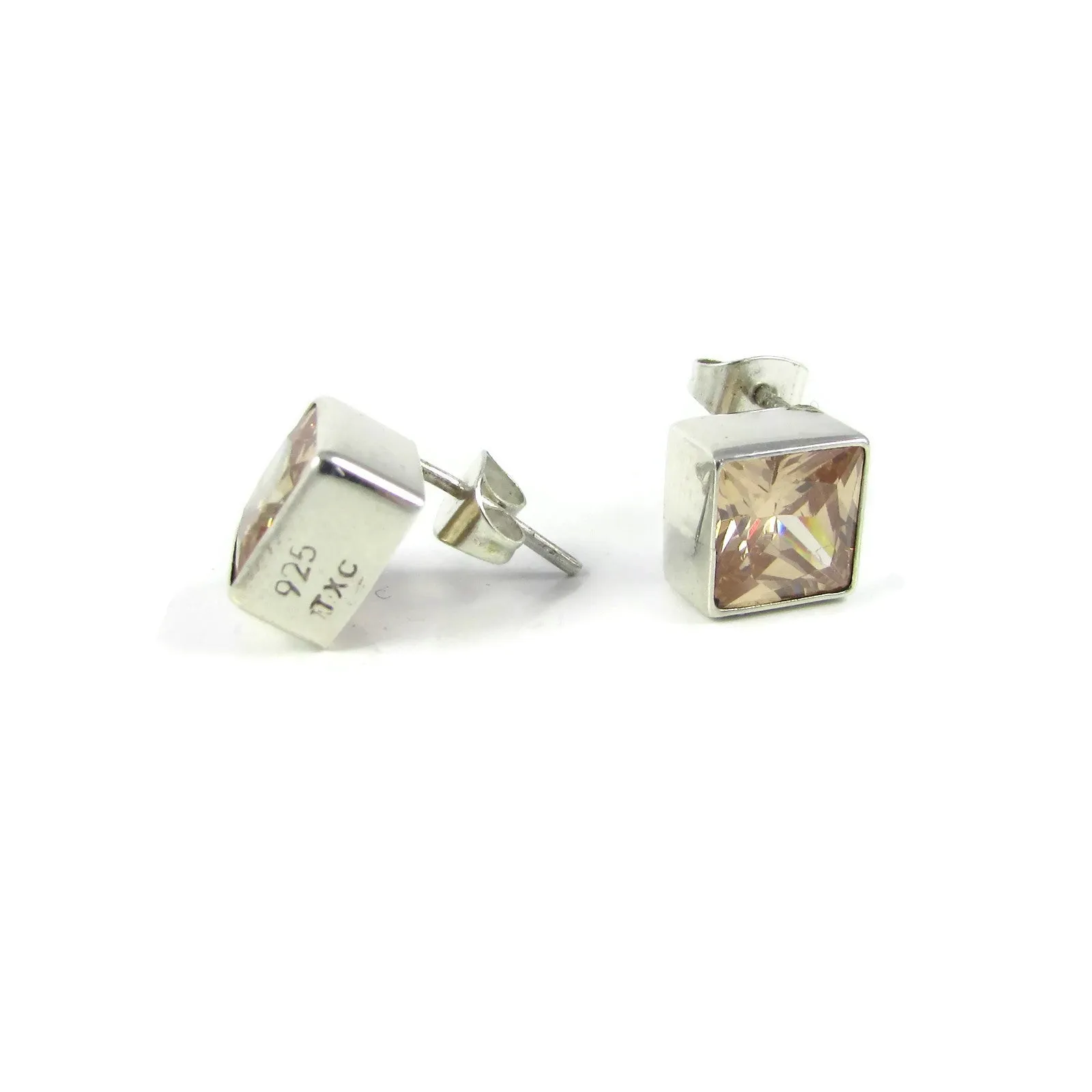 Square Crystal Studs