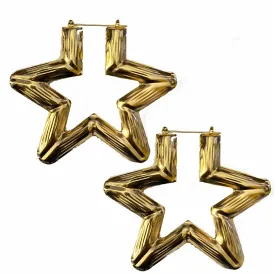 Star Power Bamboo Earrings