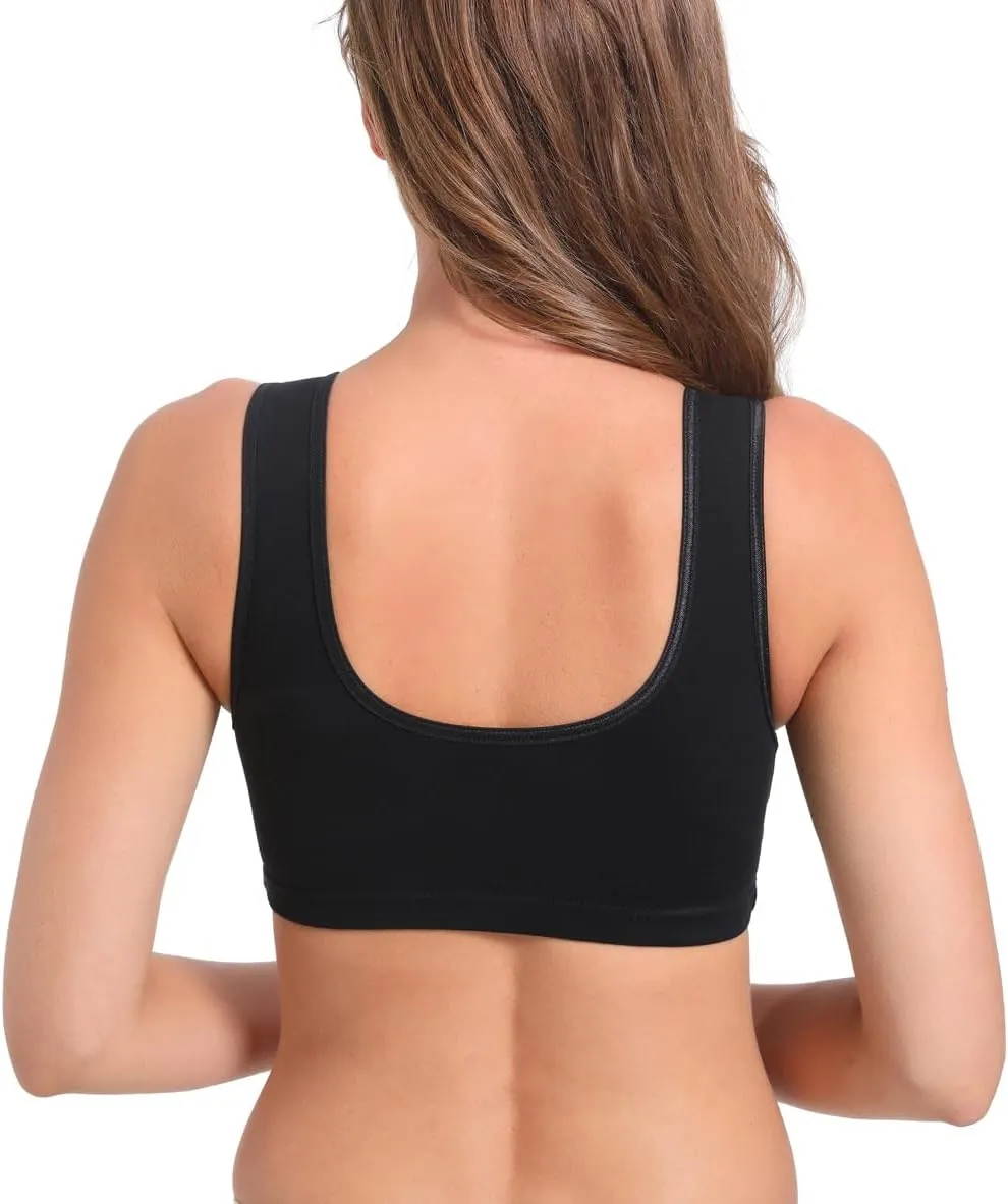 SUIEK 4 Pack Nursing Sleep Bra Maternity Bralette Breastfeeding Comfort Cotton Bras