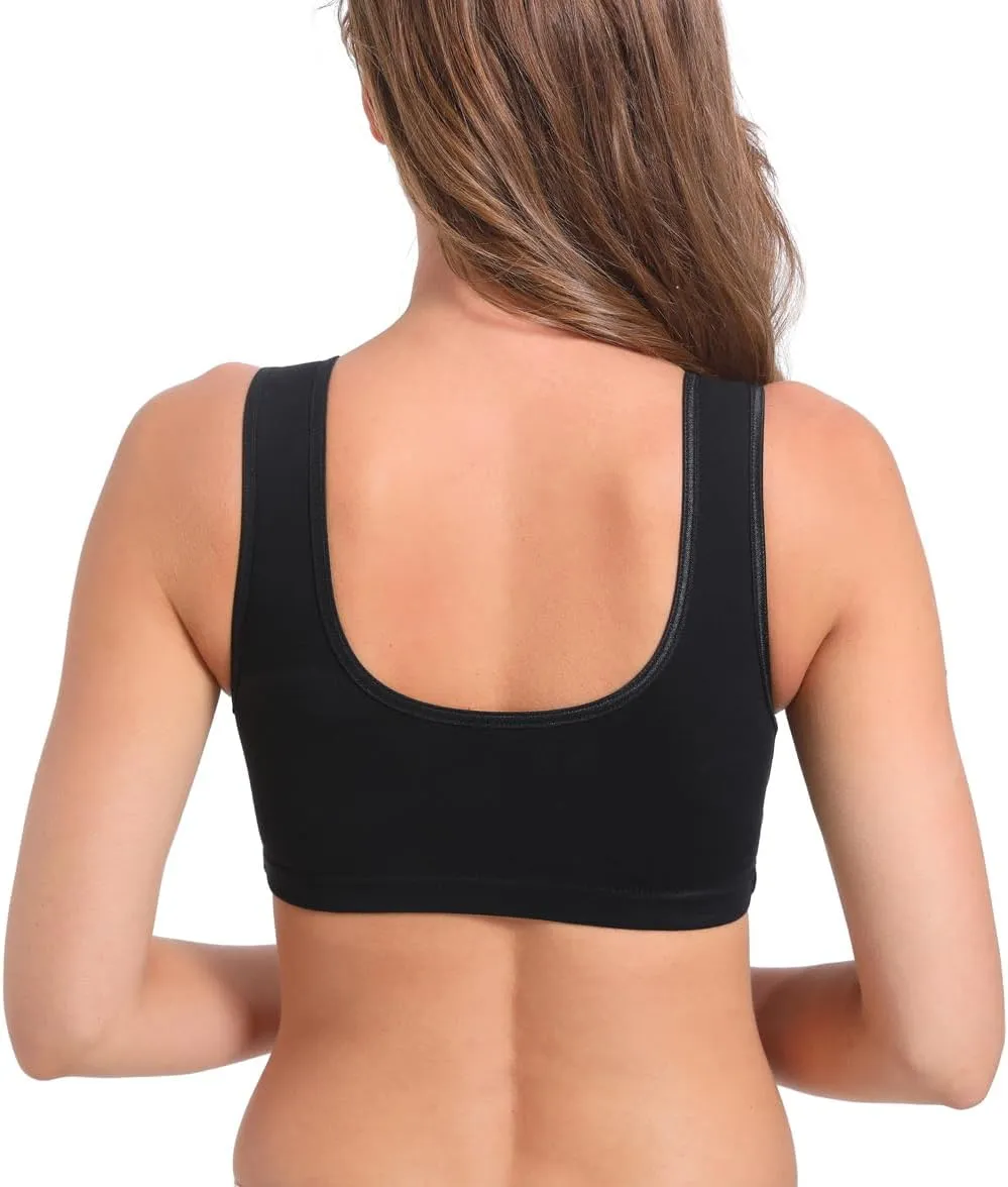 SUIEK 4 Pack Nursing Sleep Bra Maternity Bralette Breastfeeding Comfort Cotton Bras