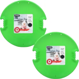 Superio Round Saucer Snow Sleds for Kids and Adult, Spiral Toddler Sled 26" Avalanche Circle Jet Sled for Toddlers Age Plastic Sledding Disc, Winter Snow Toys Fun for Kids and Adults, 2-Pack