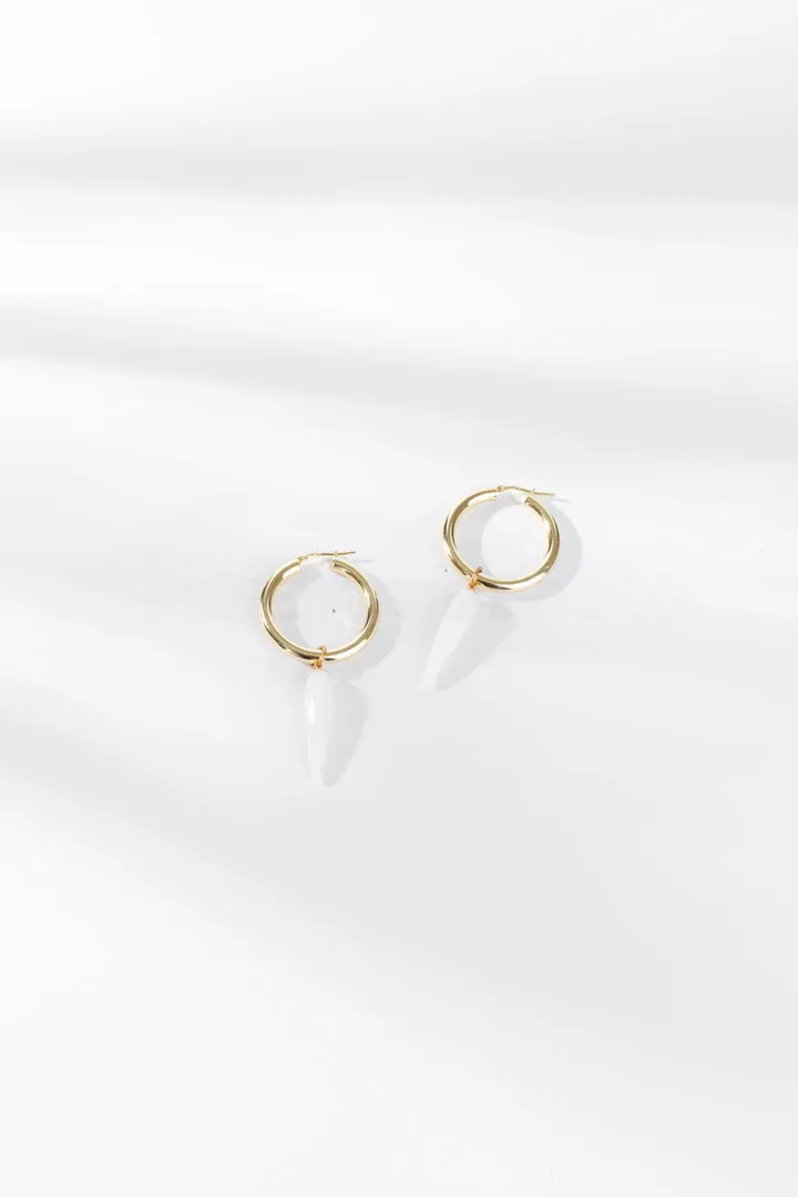 SYLVIA | MOONSTONE HOOPS