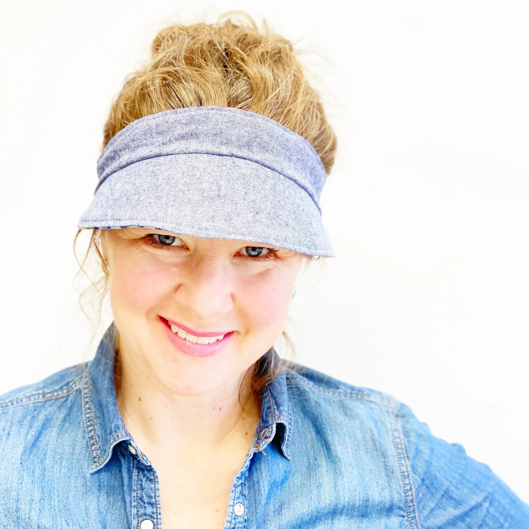Tie-Dye Women's Summer Visor, Reversible Visor, Large Visor, Color Choices