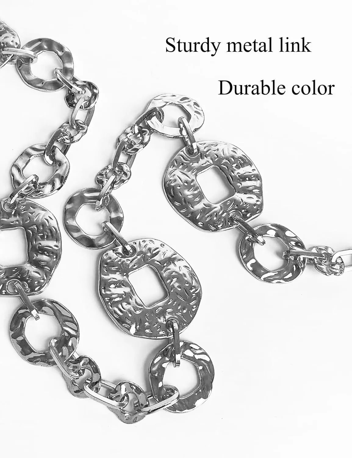TOPACC Metal Link Chain Belt for Women Waist Chains Chunky Thick Chain Belt for Dresses Jeans