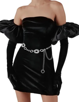 TOPACC Metal Link Chain Belt for Women Waist Chains Chunky Thick Chain Belt for Dresses Jeans