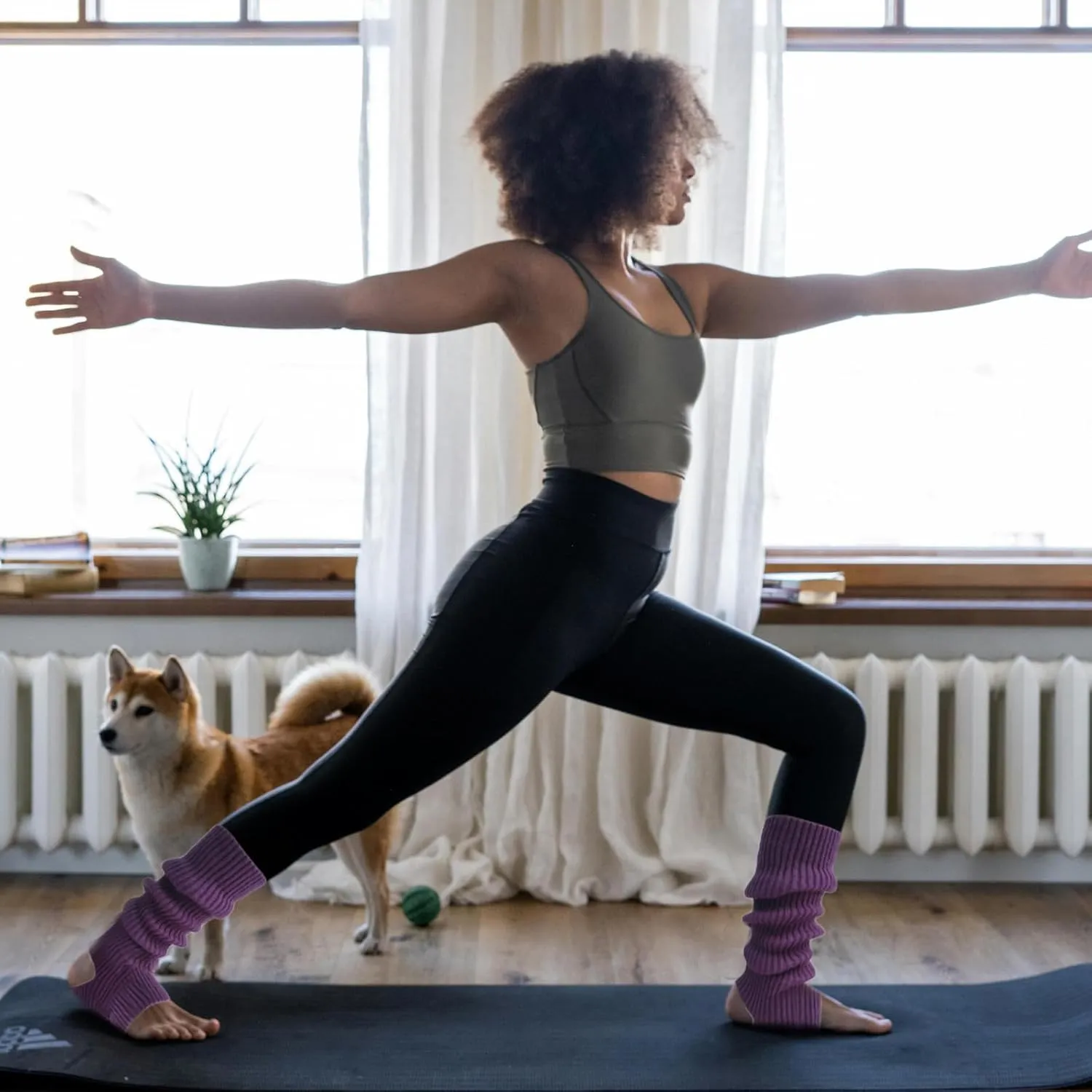 Women Ballet Leg warmers Knitted Stirrup Leg Warmers for women Winter Extra Soft long legwarmers for Yoga Dance
