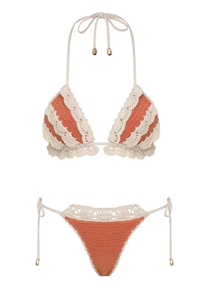 Wylie Knit Tri Bikini Set